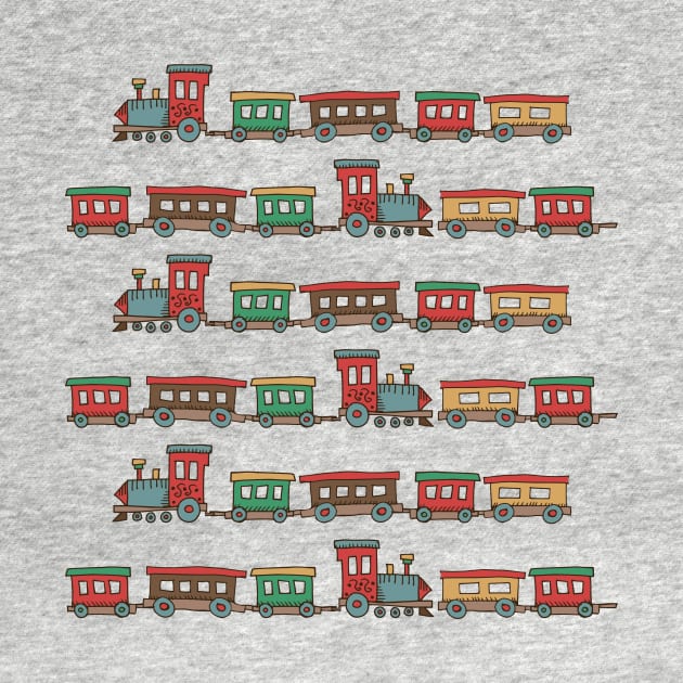 Cartoon Christmas Train by SWON Design